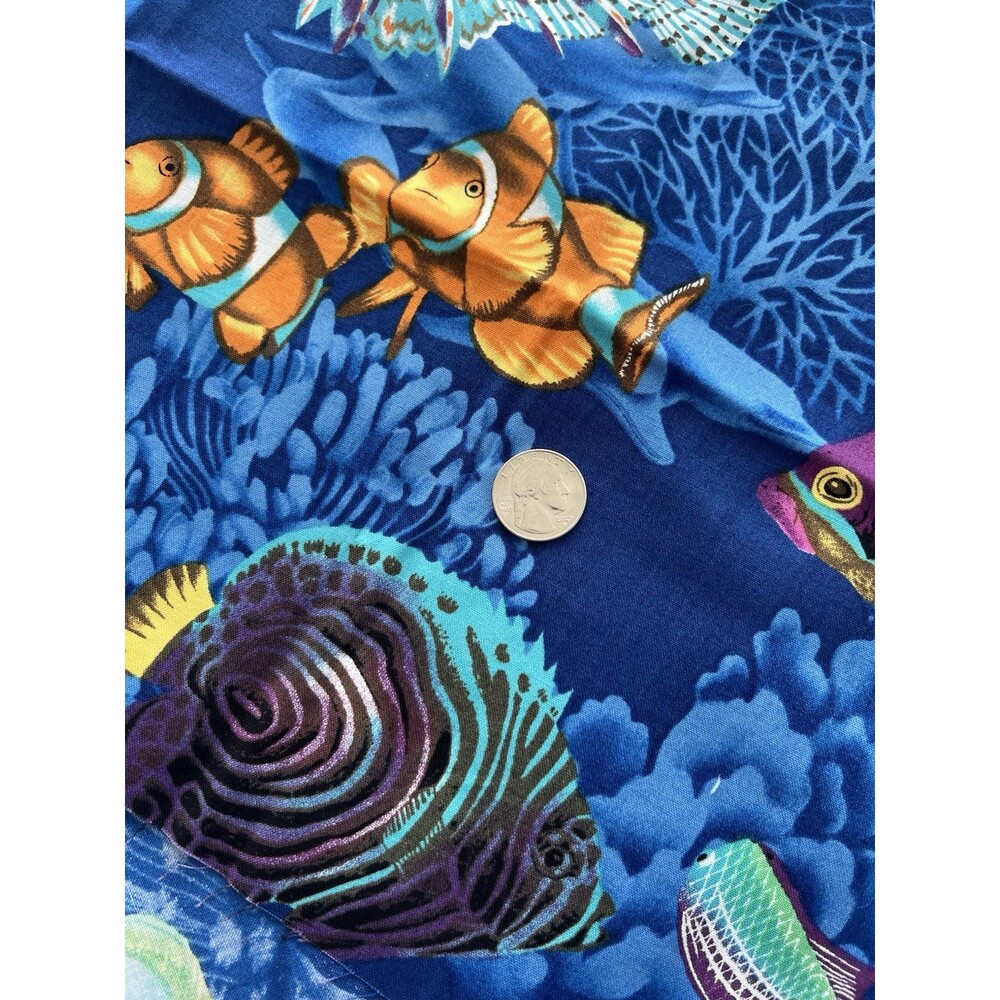 Springs Creative Quilting Cotton Fabric Fun Print Fish Tropical Ocean Life 0.5 Y - Picture 2 of 5